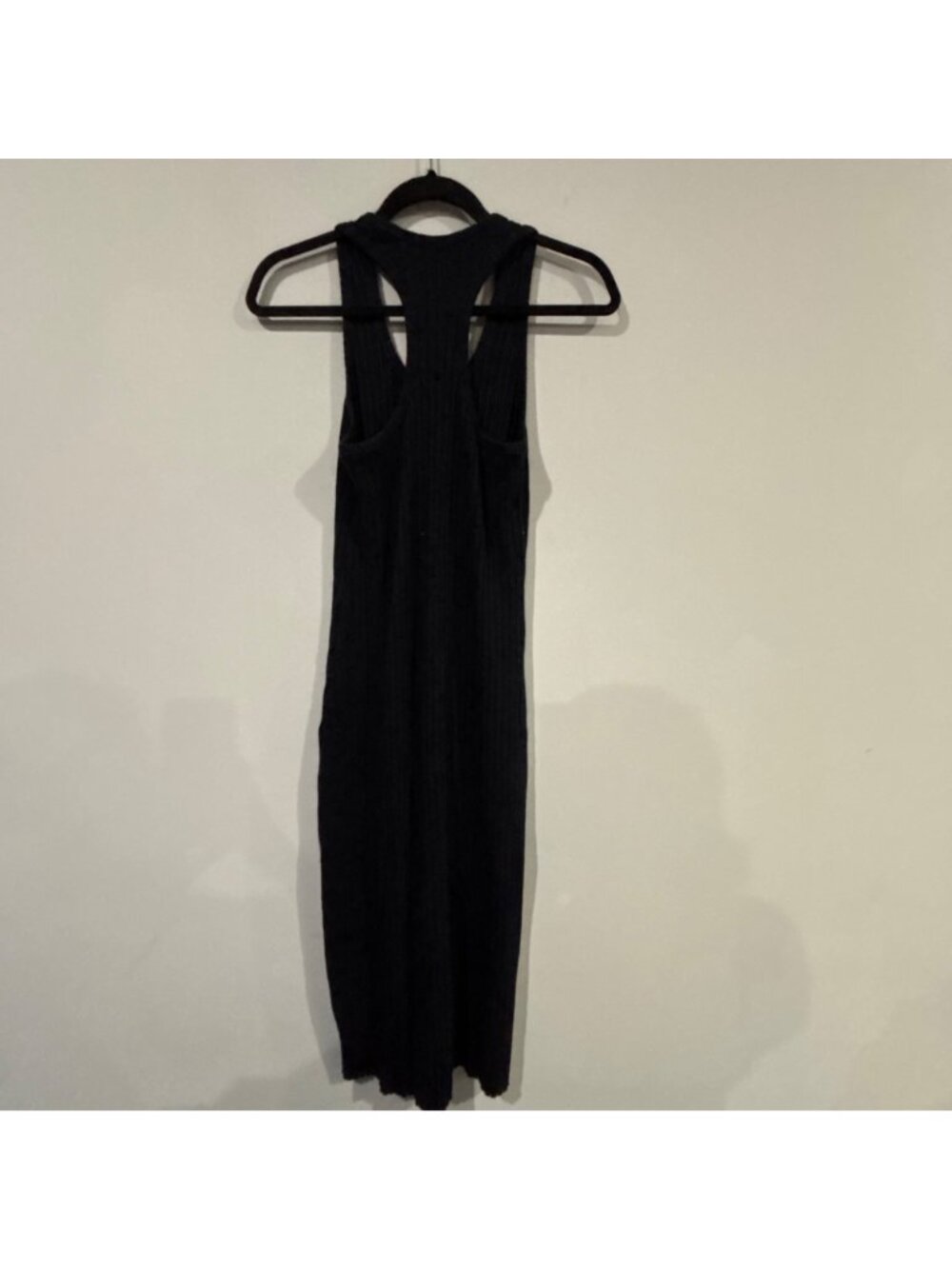 Vince Navy Ribbed Racer Back Dress Size M - Picture 3 of 6